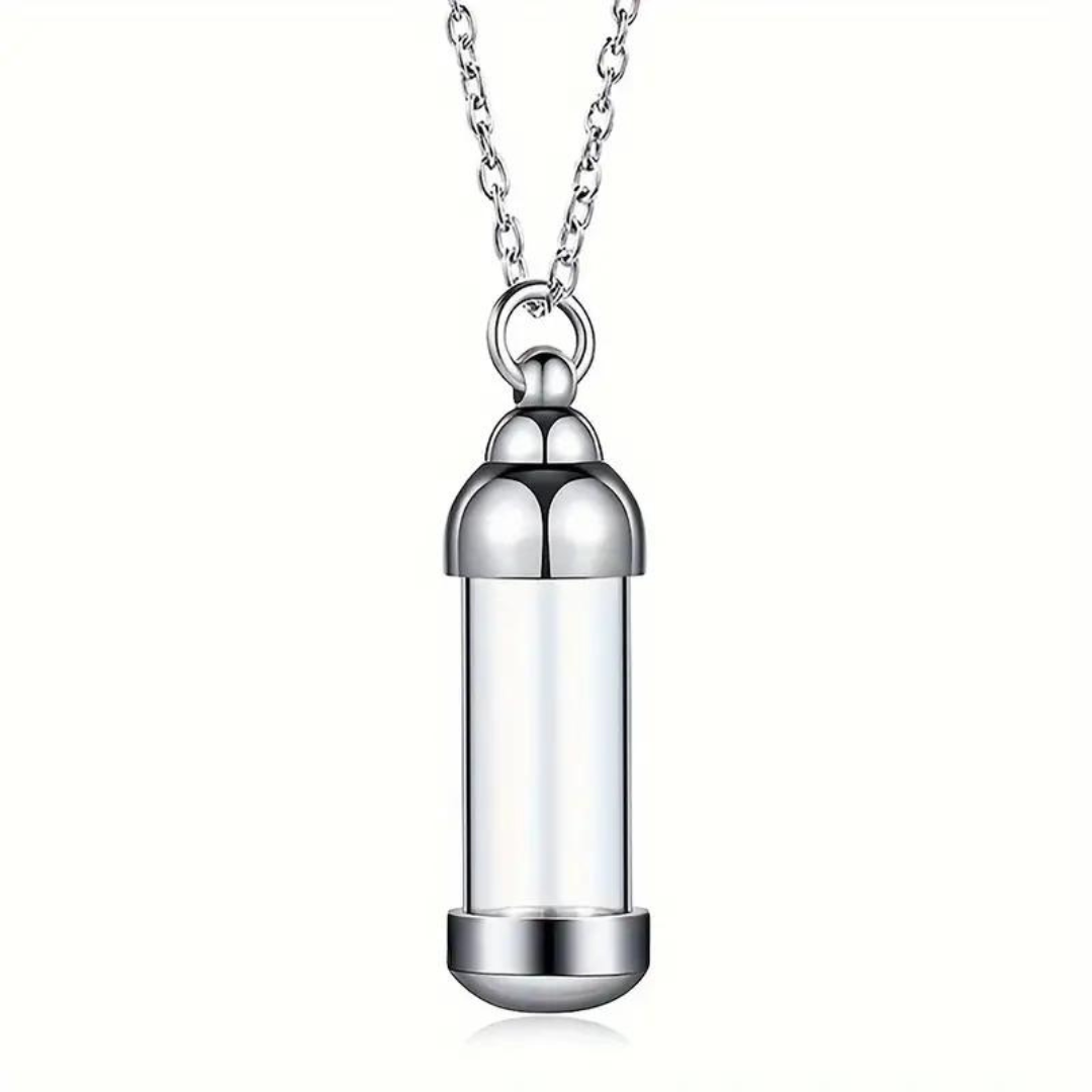 Stainless Steel Capsule Necklace