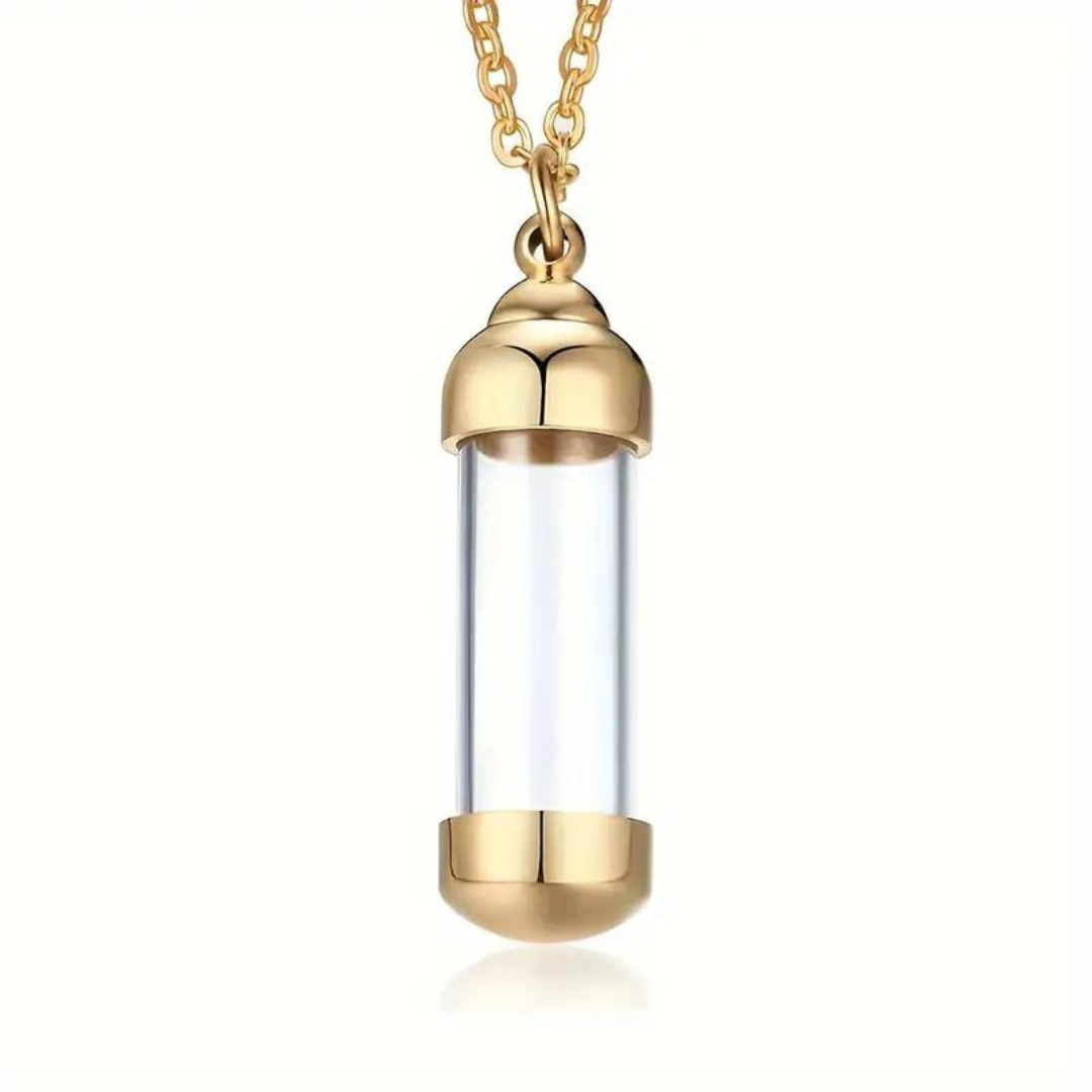 Stainless Steel Capsule Necklace