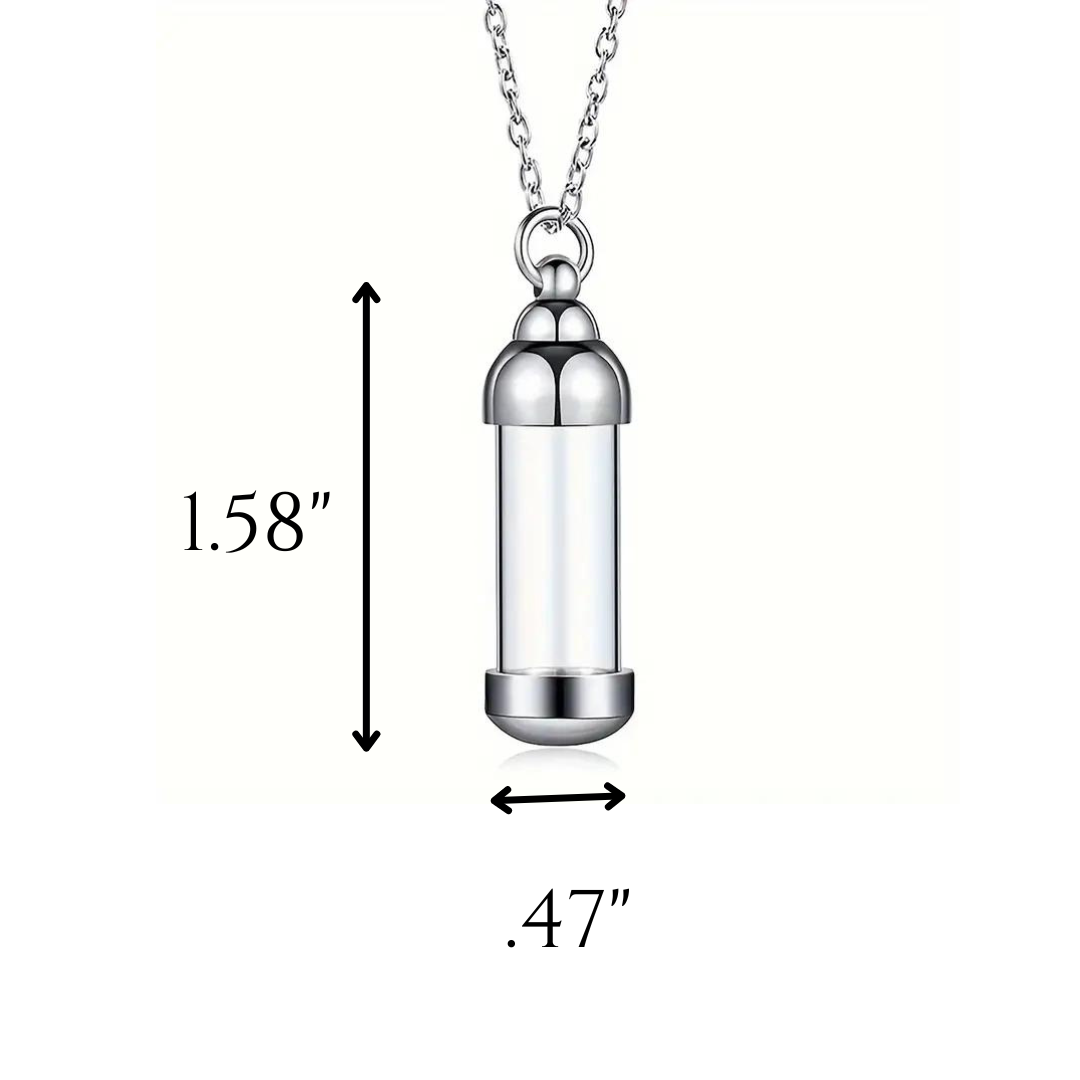 Stainless Steel Capsule Necklace