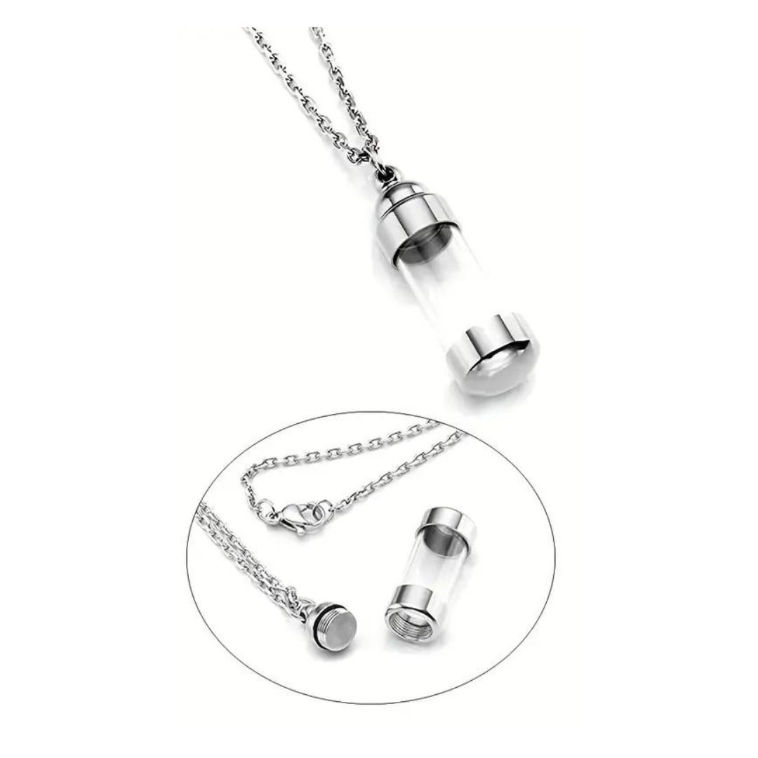 Stainless Steel Capsule Necklace