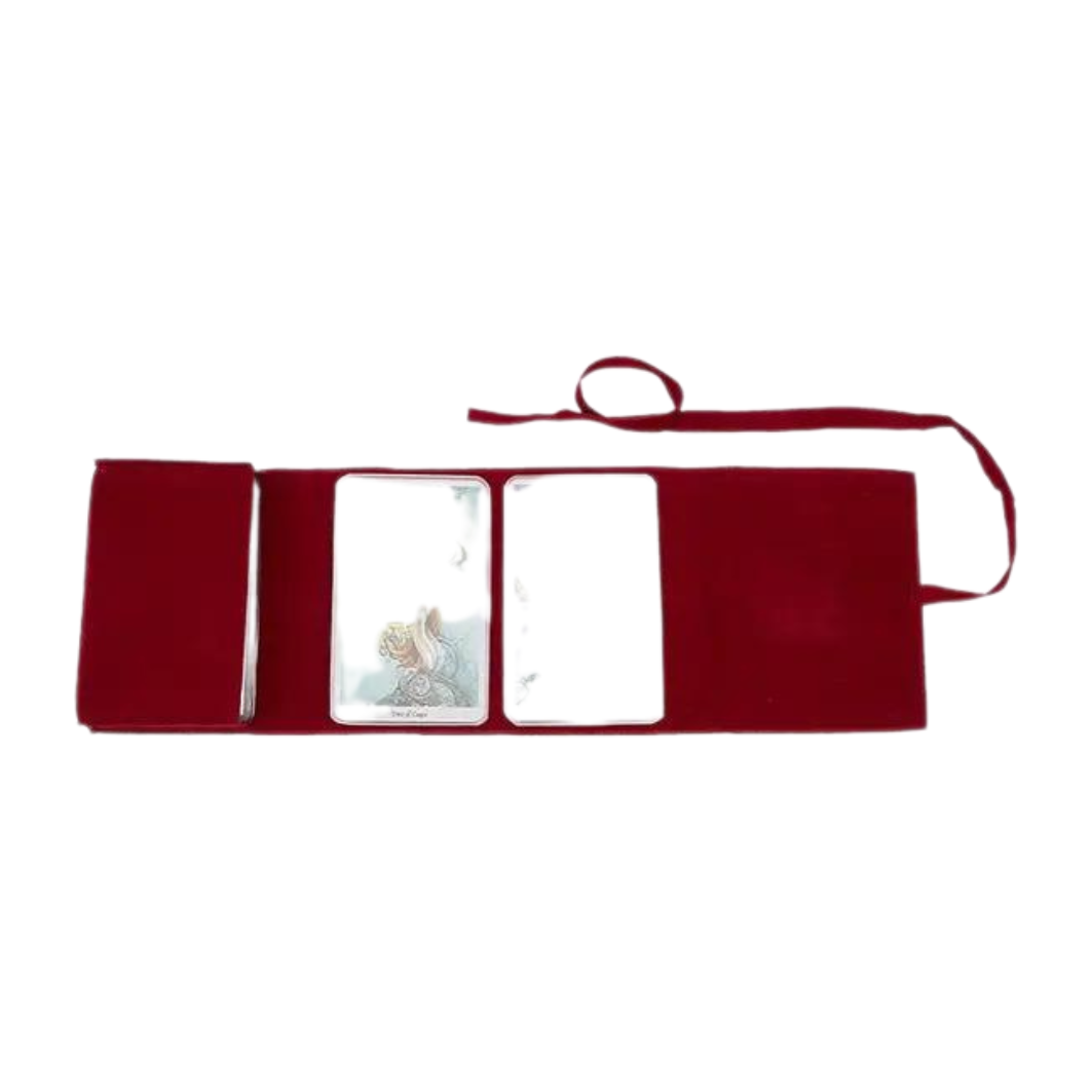 Divination Cards Velvet Wrap Style Wrap Pouch with Tie