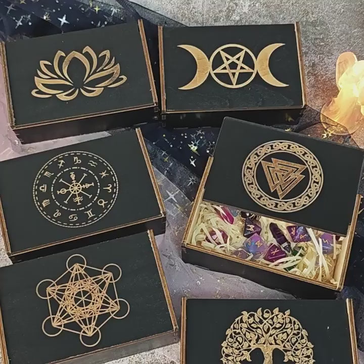 Handmade Wooden Keepsake Metatron Box